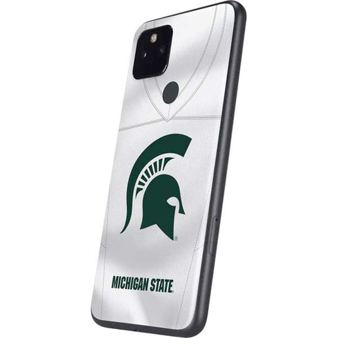 Michigan State University White Jersey Google Pixel 5a Skin